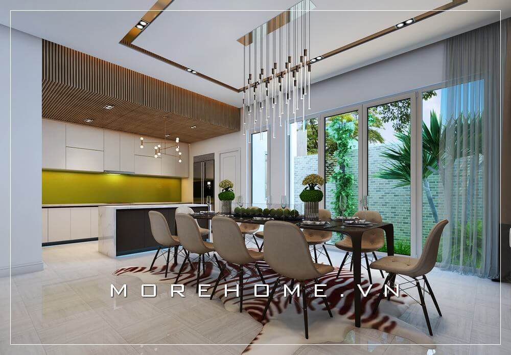 Bàn ăn biệt thự sang trọng, cao cấp và tiện nghi